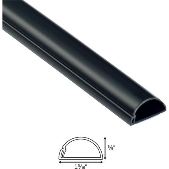 157in Cord Cover Kit, 10x 15.7 Lengths 1.18" (W) x 0.59" (H) - Black - Picture 3 of 6